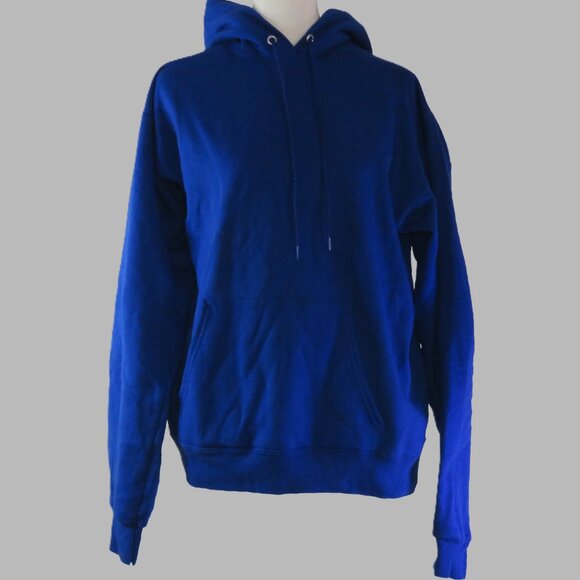 Hanes Men's Blue Long-Sleeve Pullover Hoodie Size M (C972) - Picture 2 of 7